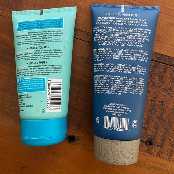 2 Facial Cleansers: Dirty Works-GoodtoGlow Vit C Creamy  & Backstone Mens NWT - Picture 2 of 2